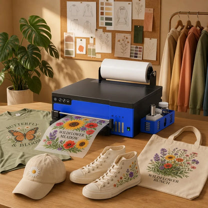 Colorsun New DIY Digital A4 XP600 Inkjet T-shirt Printing Machine Pet Film Transfer DTF Printer for T-shirts