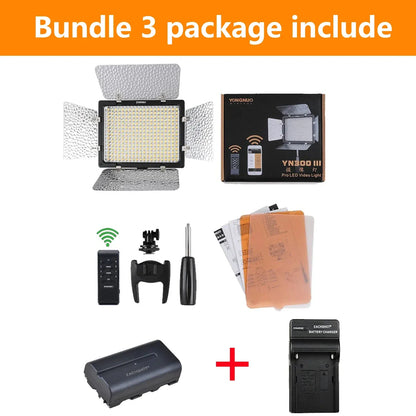 Yongnuo YN300 III YN300III LED Video Light Daylight 5600K CRI95 Camera Photo Lighting for Studio Video