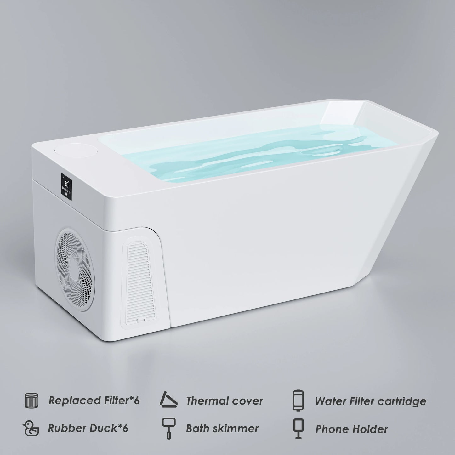 ICEGALAX Wholesale Ice Bath Soaking Tub All in Cold Water Plunge Bathroom Acrylic Ice Bathtub for Ice Water Therapy