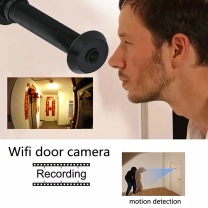 180 Degree P2p Night Vision Home Smart Door Viewer Camera Wifi Motion Detection Fisheye Peephole Door Eye Camera Peephole Tuya