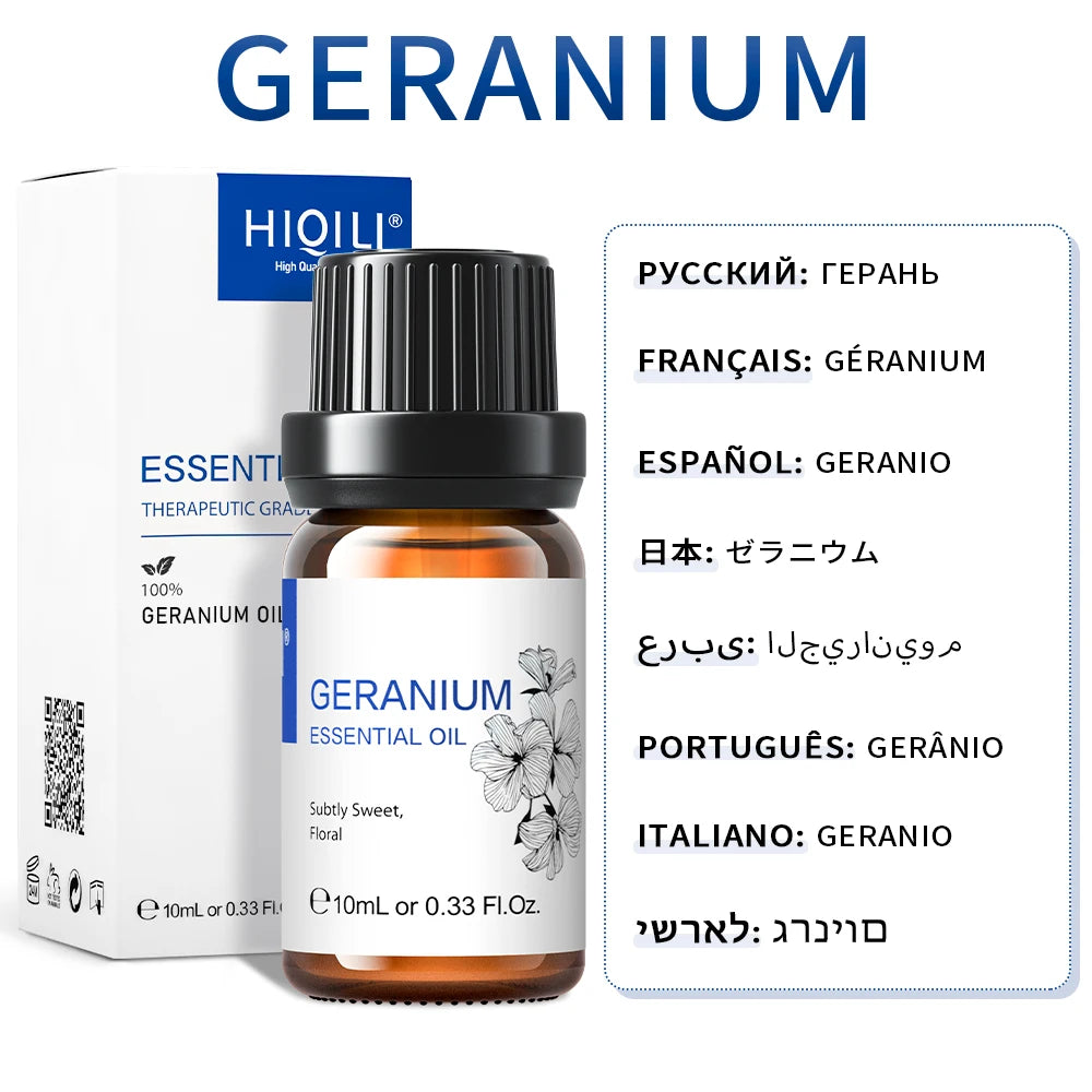 HIQILI Best Essential Oils ,100% Pure Nature for Aromatherapy | Humidifier, Massage,Diffuser, Skin & Hair Care,Perfume DIY-10ML