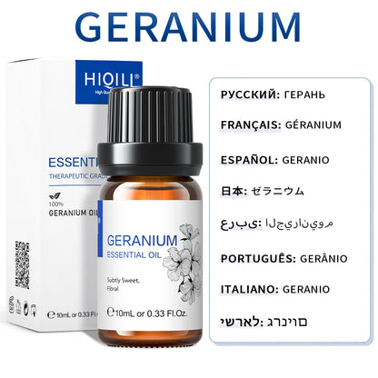 HIQILI Best Essential Oils ,100% Pure Nature for Aromatherapy | Humidifier, Massage,Diffuser, Skin & Hair Care,Perfume DIY-10ML