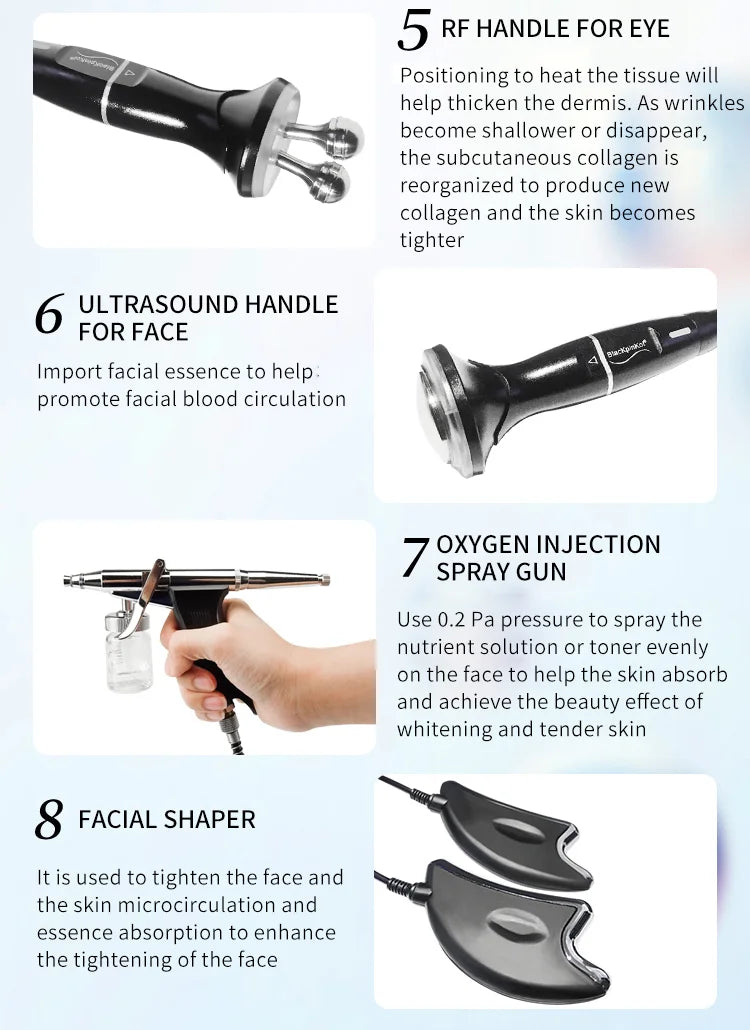 11 in 1 Multifunctional Skin Rejuvenation Spa Machine Hydra Dermabrasion Machine Skin Care Beauty Instrument