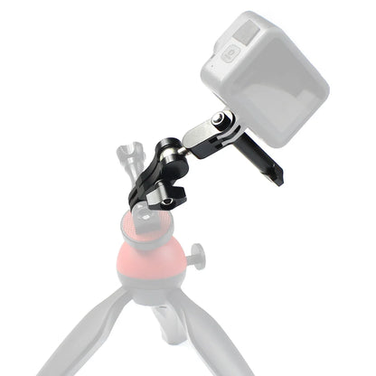 Universal Aluminum Arm Adapter Mount Bracket Connector W/ Knob 1/4'' Inch Screw for GoPro for OSMO Action YI Sports DSLR Cameras