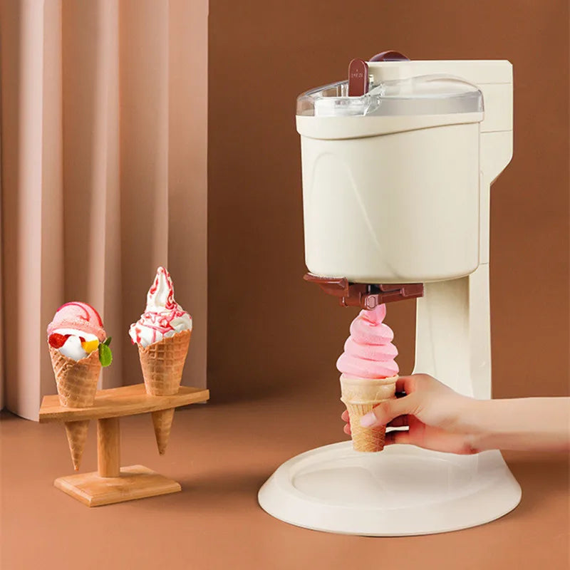 Automatic Bench Top Simple Operation Large Capacity Mini Soft Ice Cream Machine for Home DIY Ice Cream Machine Manual
