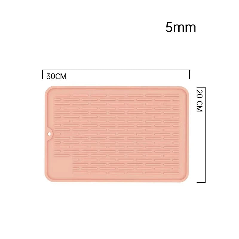 Silicone Dish Quick Bar Drying Dining Table Bath Mat Custom Logo Foldable Kitchen Large Microfiber