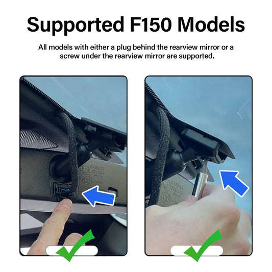 Dash Cam 4K 2160P UHD Custom Fit F-150 F-250 RAPTOR 2021-2025 Loop Recording G-sensor App Control WIFI Car Black Box Dual Lens