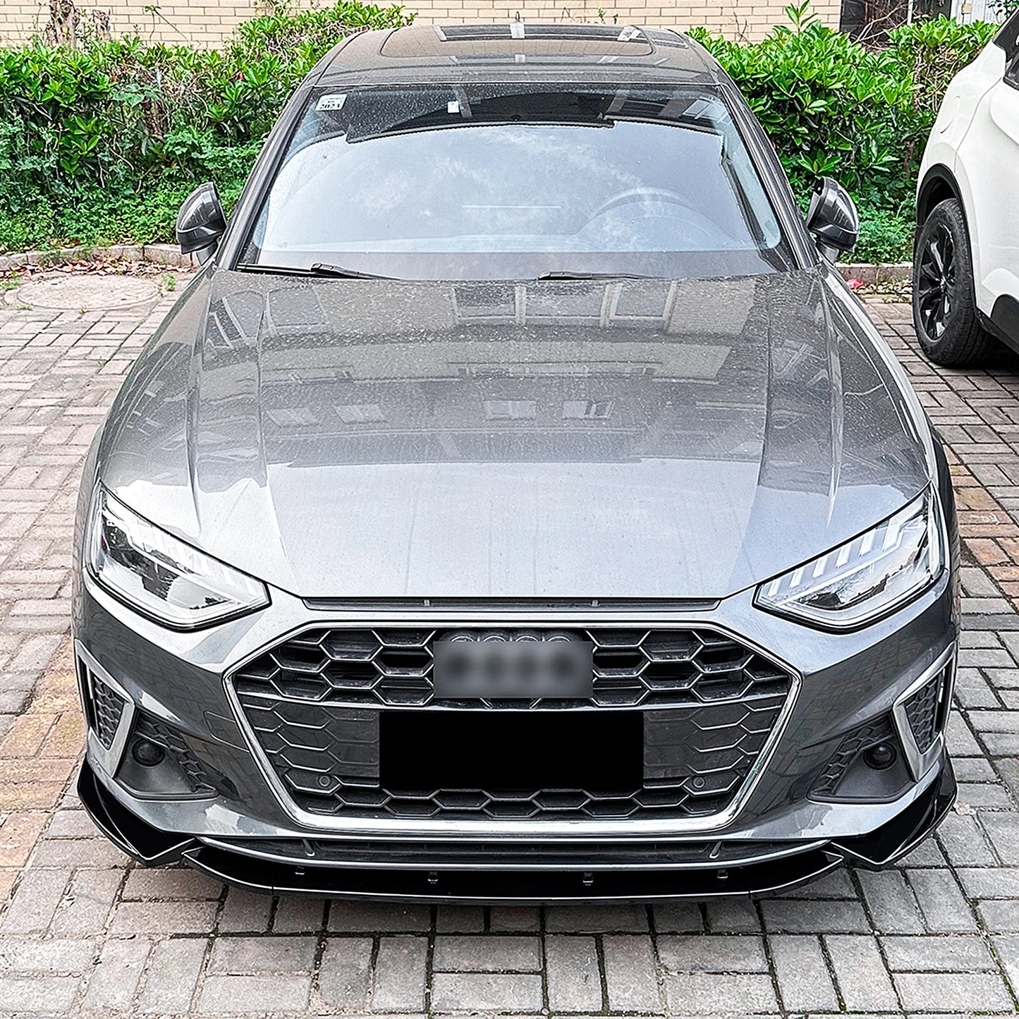 Car Front Bumper Spoiler Bodykit for Audi A4 S4 B9.5 Sline 2020-2024 Gloss Black