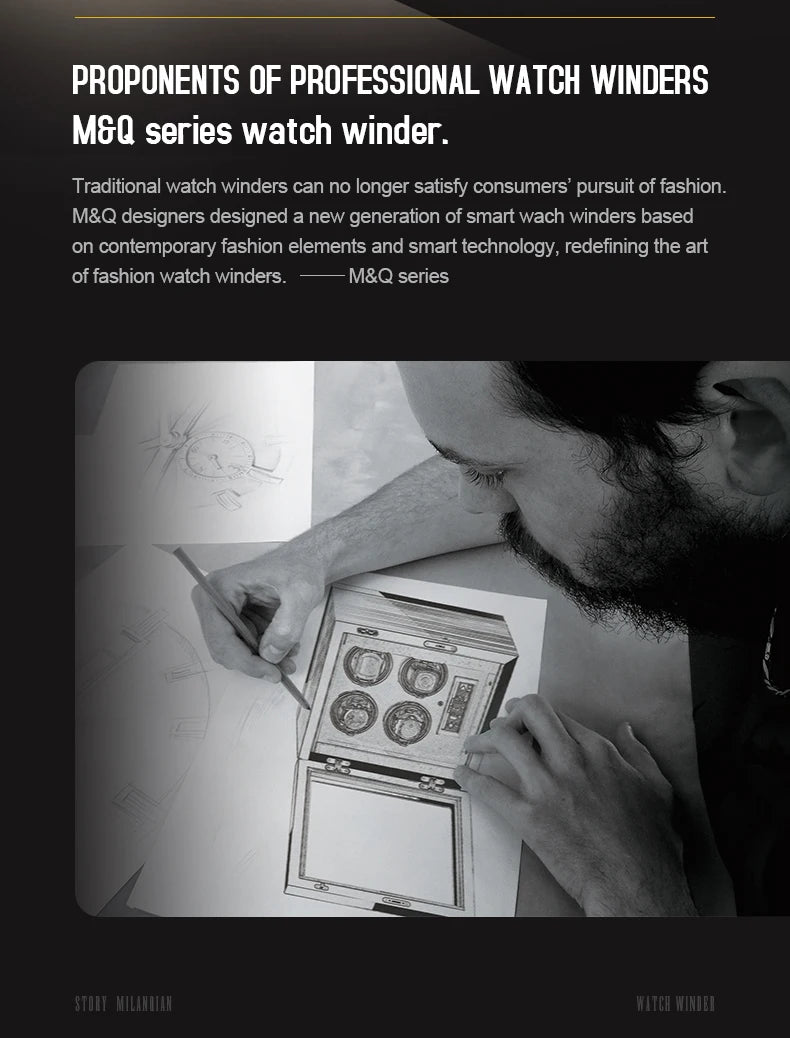 Watch Winder Station for Winding 9 Automatic Safe Watches with LCD Touchscreen Display