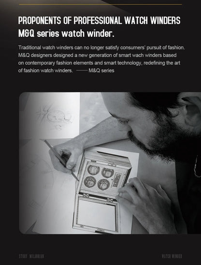 Watch Winder Station for Winding 9 Automatic Safe Watches with LCD Touchscreen Display