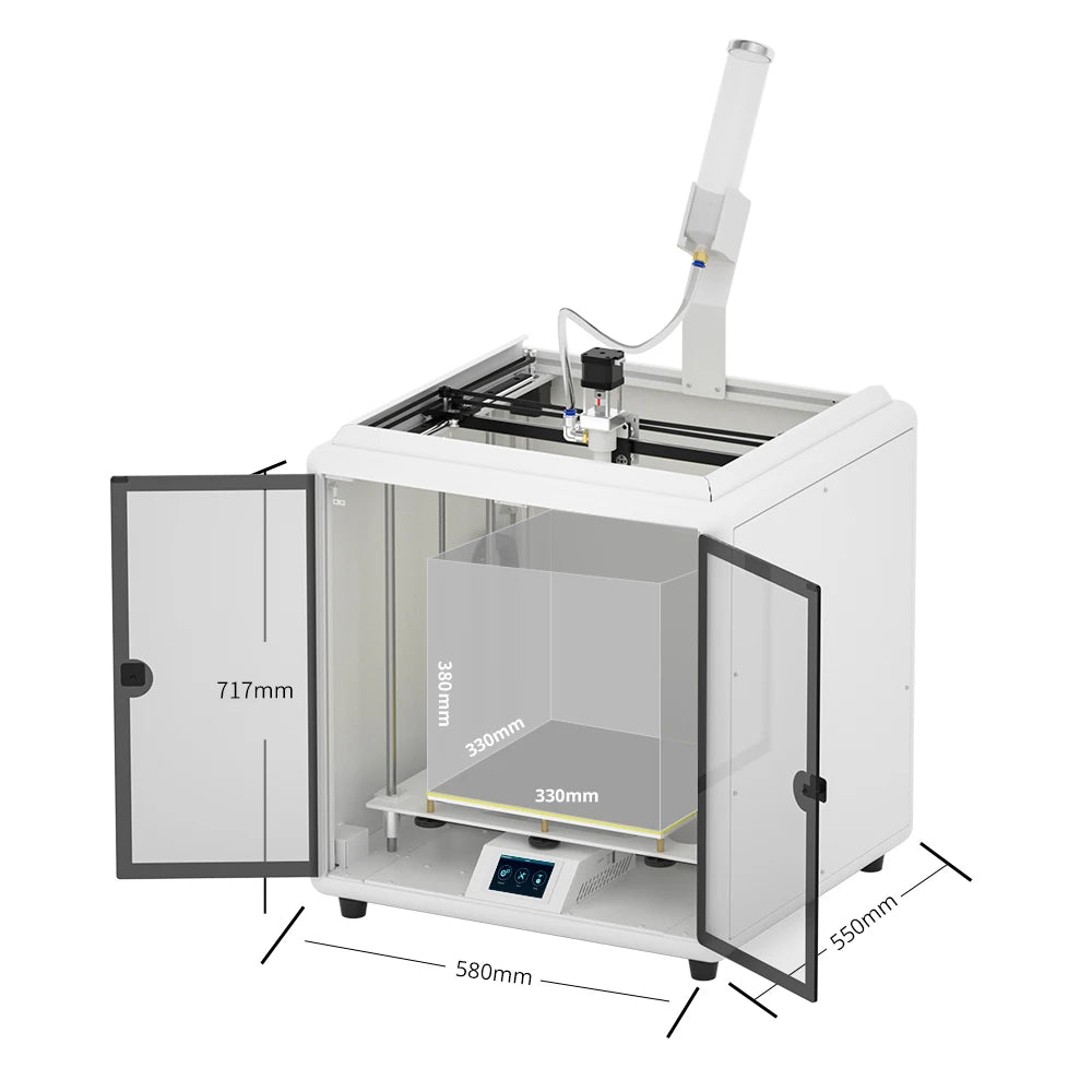 MOORE Fast Speed Ceramic Metal Prusa I3 Structure Clay 3D Printer Wholesale Pottery Machine Build Size 330*330*380mm