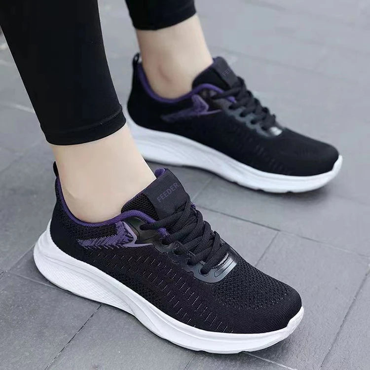Y 36-40 Women's Casual Breathable Lightweight Running Walking Style Comfortable Sneaker Soft Soles Shoes for Women Four Seasons