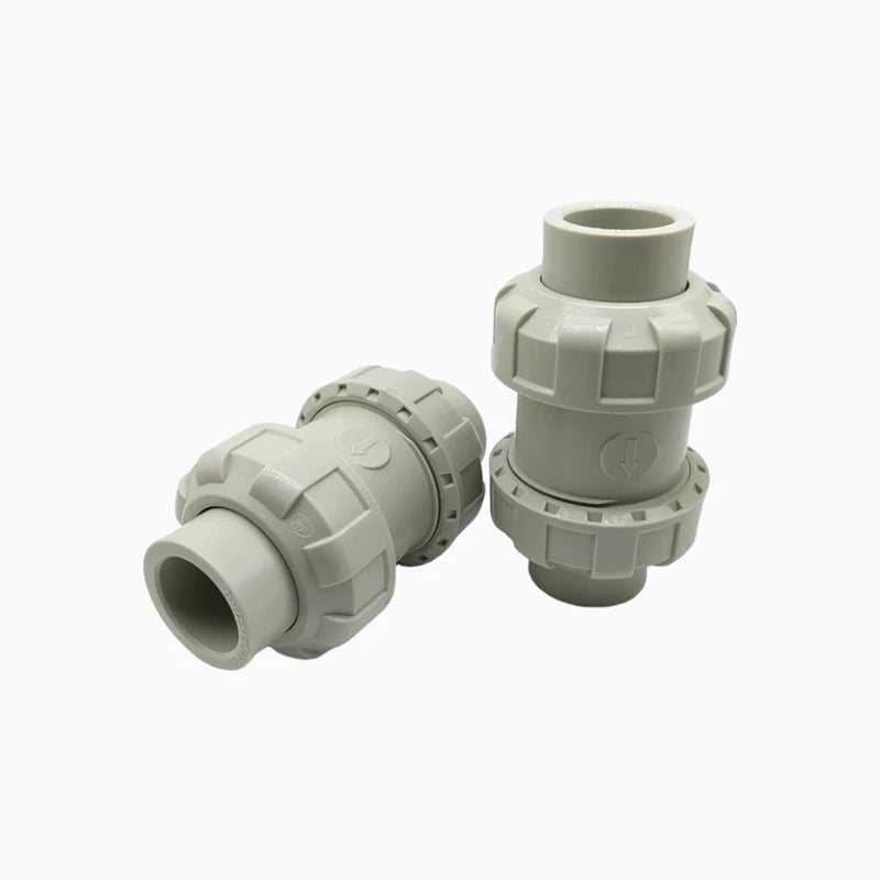 China high quality 1/2" to 2" PPH double union socket ball check valve DN15 to DN50 pph vertical check valve