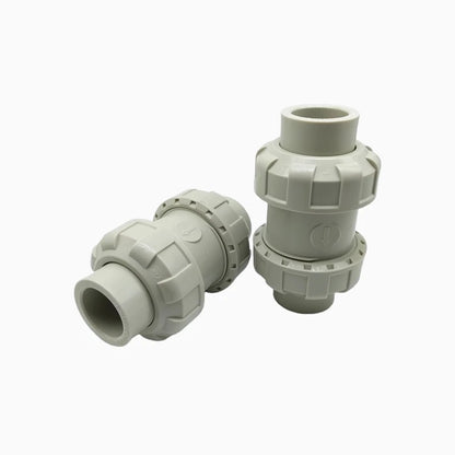 China high quality 1/2" to 2" PPH double union socket ball check valve DN15 to DN50 pph vertical check valve
