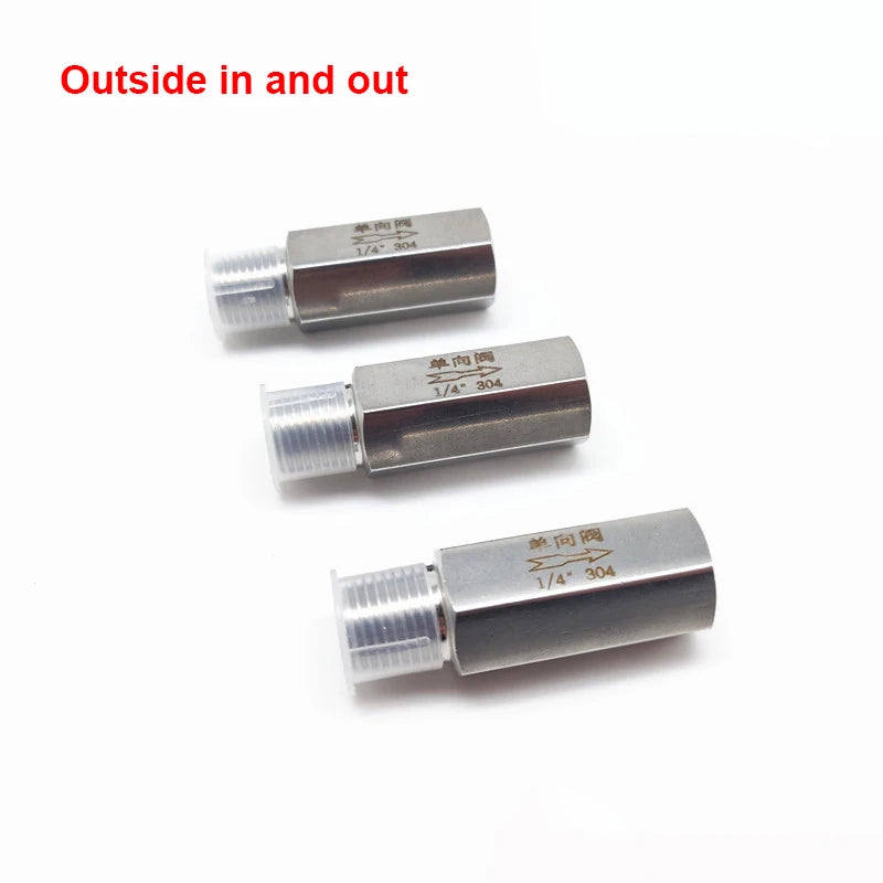 304 Stainless Steel Male to Female Thread One-Way Check Valve with Ball Structure 1/8" 1/4" 3/8" 1/2" 3/4" 1" Sizing Options by PDG ibma