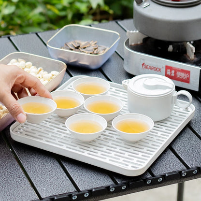 Bathroom Kitchen Sink Rectangle Multifunction Storage Serving Tea Draining Board Cup Drying Rack Plastic Dish Drain Household