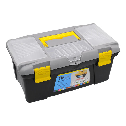 16 Inch Fishing Tackle Hi-Spec Heavy Duty Tool Box Set with Parts Organiser Tray by PDG ibma