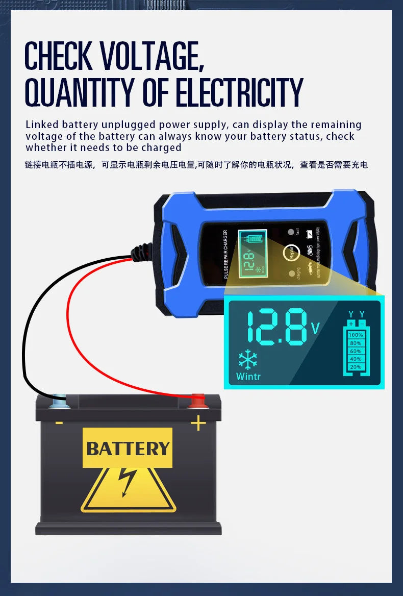 Latest Trending 12V 6A Automatic Smart Electric Battery Charger for Motorcycles and Cars-Dropshipping Product