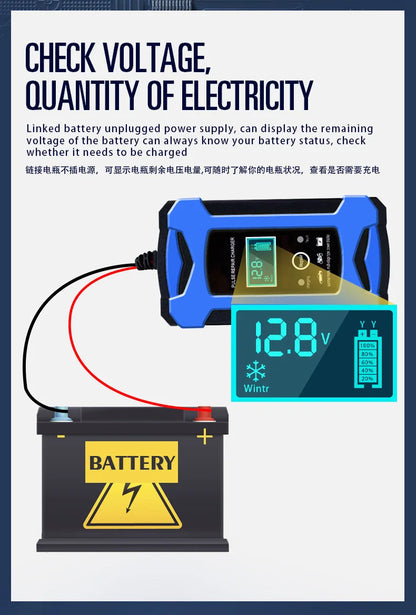 Latest Trending 12V 6A Automatic Smart Electric Battery Charger for Motorcycles and Cars-Dropshipping Product