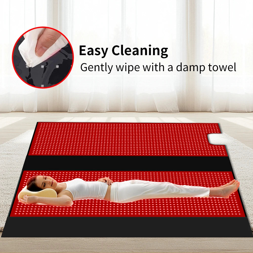 Red Infrared Light Therapy Handheld Heating Muscle Relaxation Device 660nm/850nm LEDs 2520 180x80cm Flexible Sleeping bag