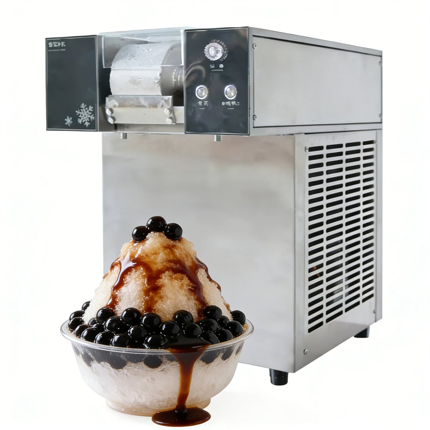 Ice Crushers Shavers Snowflake Electric Ice Machine-Eco-Friendly Low Power Consumption Stainless Steel Portable High Outdoor