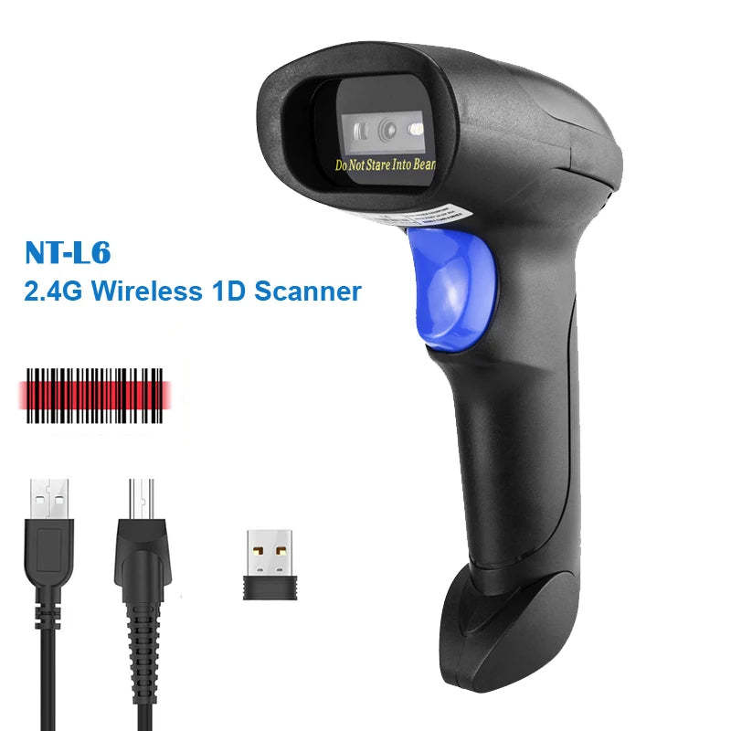 NETUM C750 Barcode Scanner Wireless Bluetooth Pocket USB 1D 2D for Inventory Barcode Reader for Tablet IOS Android-Fast Shipping