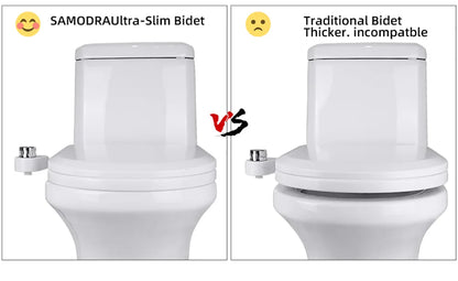 High Quality Dual Nozzle Self-Cleaning Cold Water Slim Toilet Bidet Sprayer Attachment Non-Electric Mechanical Modern Plastic