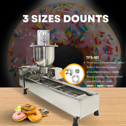 Automatic Donut Machine User-Friendly Control Mini Donut Machine Maker 3KW Durable 11V/220V Commercial Donut Making Machine