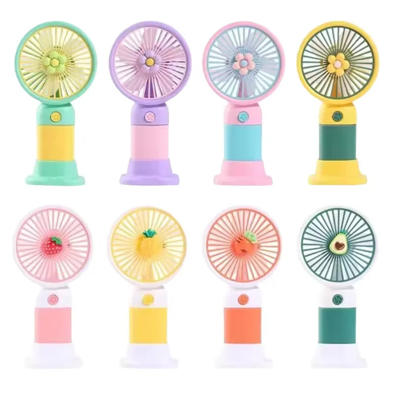 Wholesale Mini Rechargeable USB Cooling Fan Portable Outdoor Multi-Functional Ventilante Single Speed Handheld Cute Design