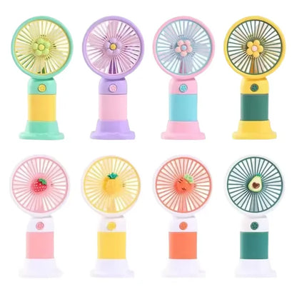 Wholesale Mini Rechargeable USB Cooling Fan Portable Outdoor Multi-Functional Ventilante Single Speed Handheld Cute Design