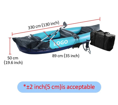 Best Selling Cash Commodity Two Person Waterplay Foldable Durable Explore Travel Portable Inflatable Kayak Boat