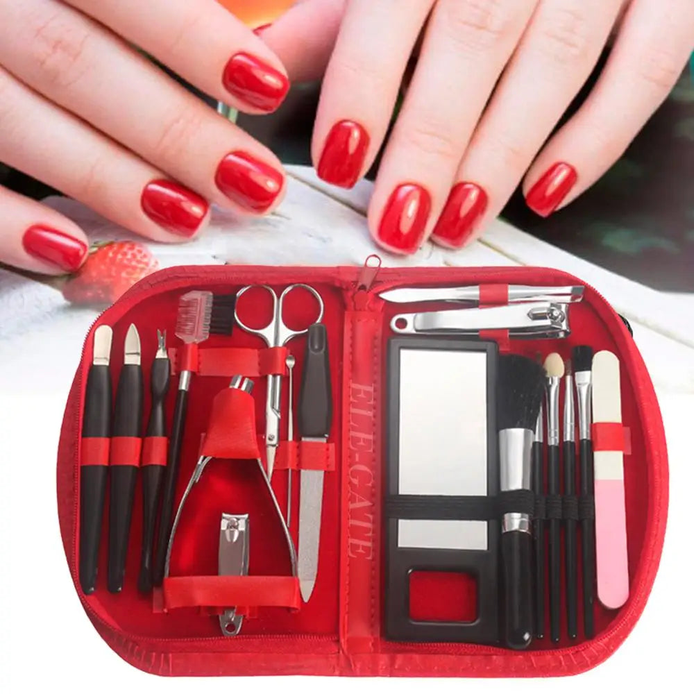 ELEGATE Adults Travel Beauty Case-18-Piece Complete Care Set HOG.192 Model B2505 Travel Size Made in Mexico