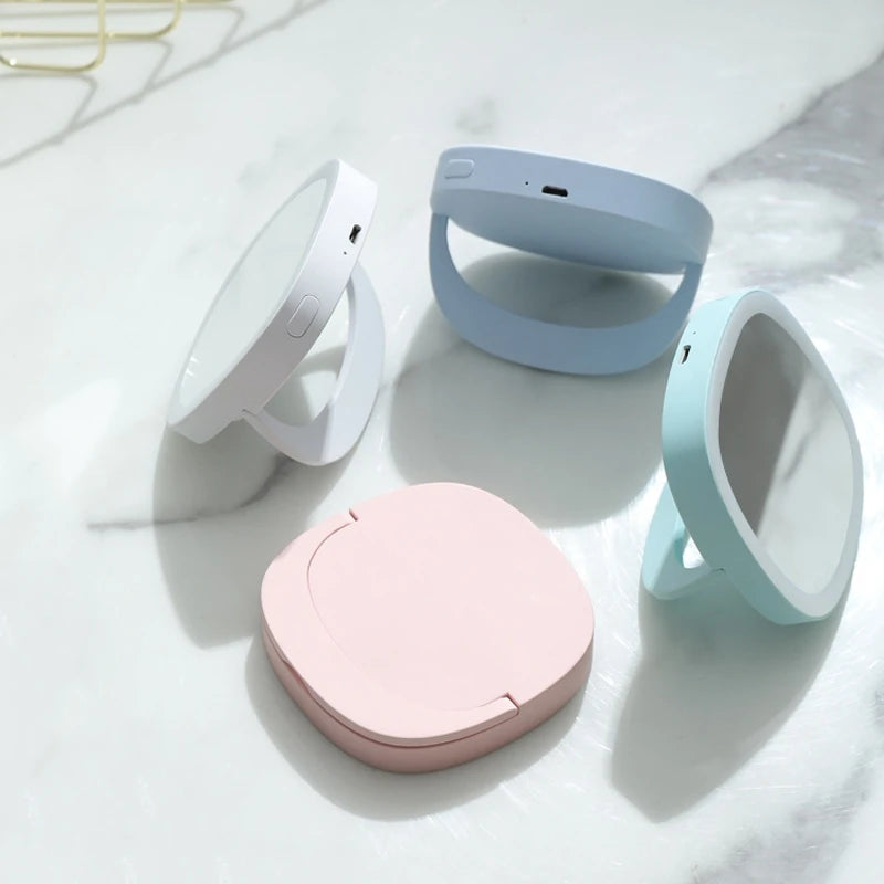 Latest Rechargeable Makeup Mirror Portable LED Mini Selfie Beauty Light for Phone Makeup Light for Tiktok