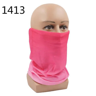 100% Polyester Solid color Microfiber Tubular Multifunction Motorcycle Scarf sports Headband Seamless Tube Bandanas Face Mask