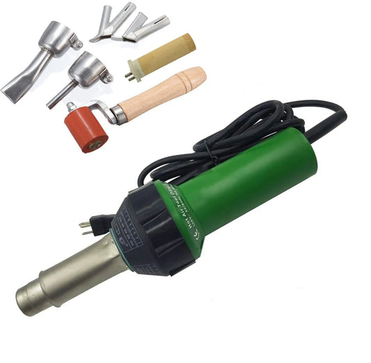 110V/220V 1600W Electric Heat Gun DIY Industrial Hot Air Blast Torch for Plastic Welding Pistol Welder Speed Nozzle Roller Kit by PDG ibma