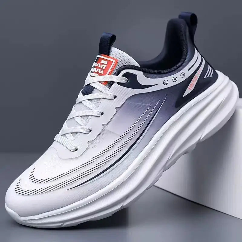 Neutral 2025 New Summer Mesh Breathable Ultra Light Shock Absorbing EVA Outsole Running Men's Student Solid Color Offset Printed