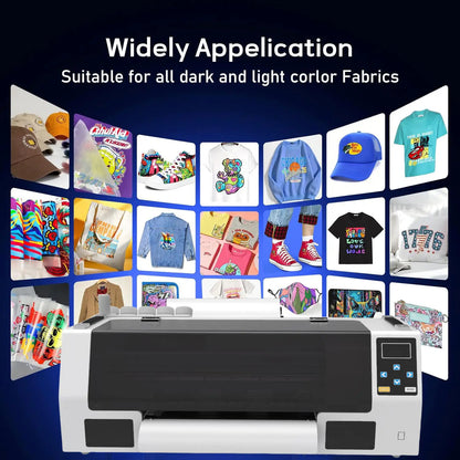 KECAI Commercial DTF Printer One Stop Startup XP600 Vibrant Stretchable Durable Uniform Sportswear Tote Leather Polyester