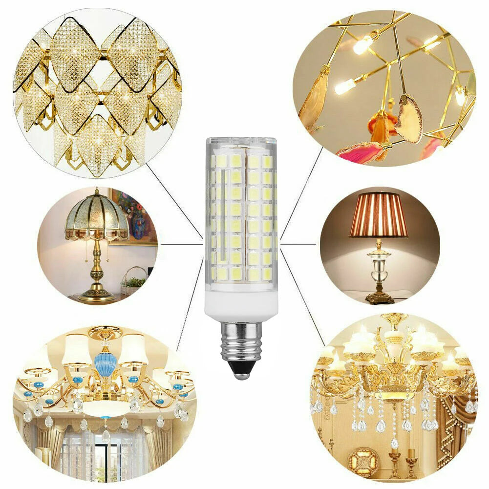 AC110V Brightness Bulb 102LEDs E11/E12/E14/E17 LED Lights Corn Bulbs 9W Replace 80W Halogen Lamp for Home House Lighting Bedroom