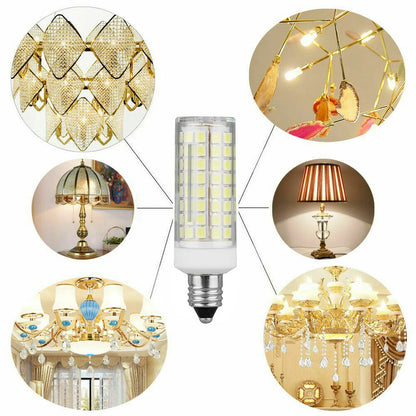 AC110V Brightness Bulb 102LEDs E11/E12/E14/E17 LED Lights Corn Bulbs 9W Replace 80W Halogen Lamp for Home House Lighting Bedroom