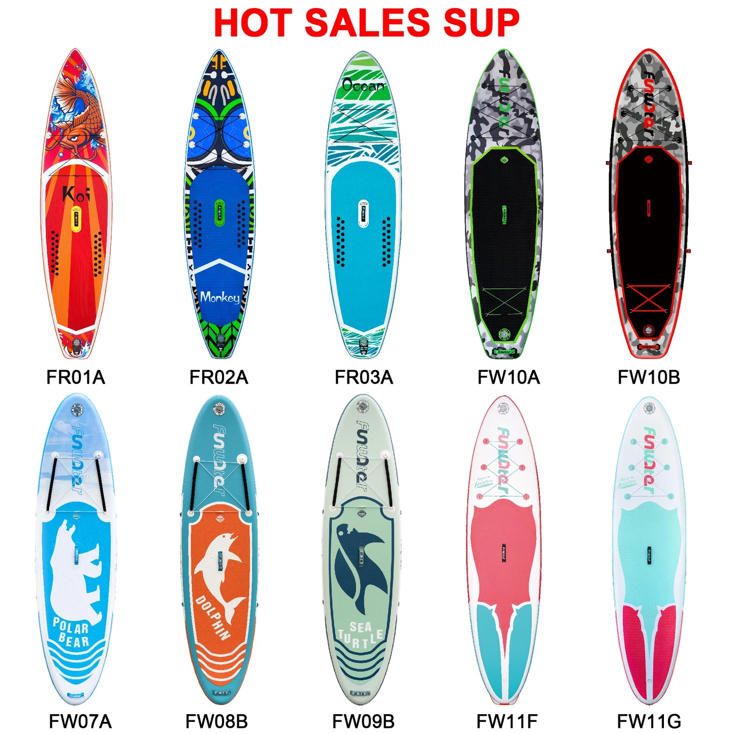 FUNWATER Dropshipping OEM Paddle Board Gonflable Inflatable Stand up sup Padle Board Pedalboard Fishing supboard Suppaddle Bords