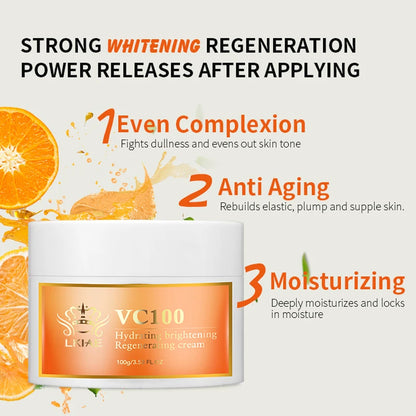 LKIAE Black Women Orange Skin Care Max Moisturizing Spot Lightening Vitamin C and a Glowing Whitening Cream for the Face