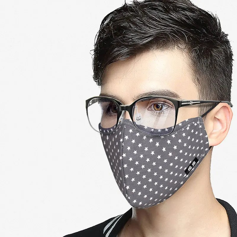 Korean Cotton Face Mask Anti-Dust Mask Respirator with Activated Carbon Filter Anti Dust Black Kpop Glasses Mask On The Mouth
