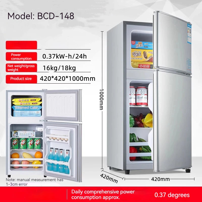 BCD-148 Factory Price Freezing on the Top and Refrigeration on the Bottom Freezer Refrigerator Fridge