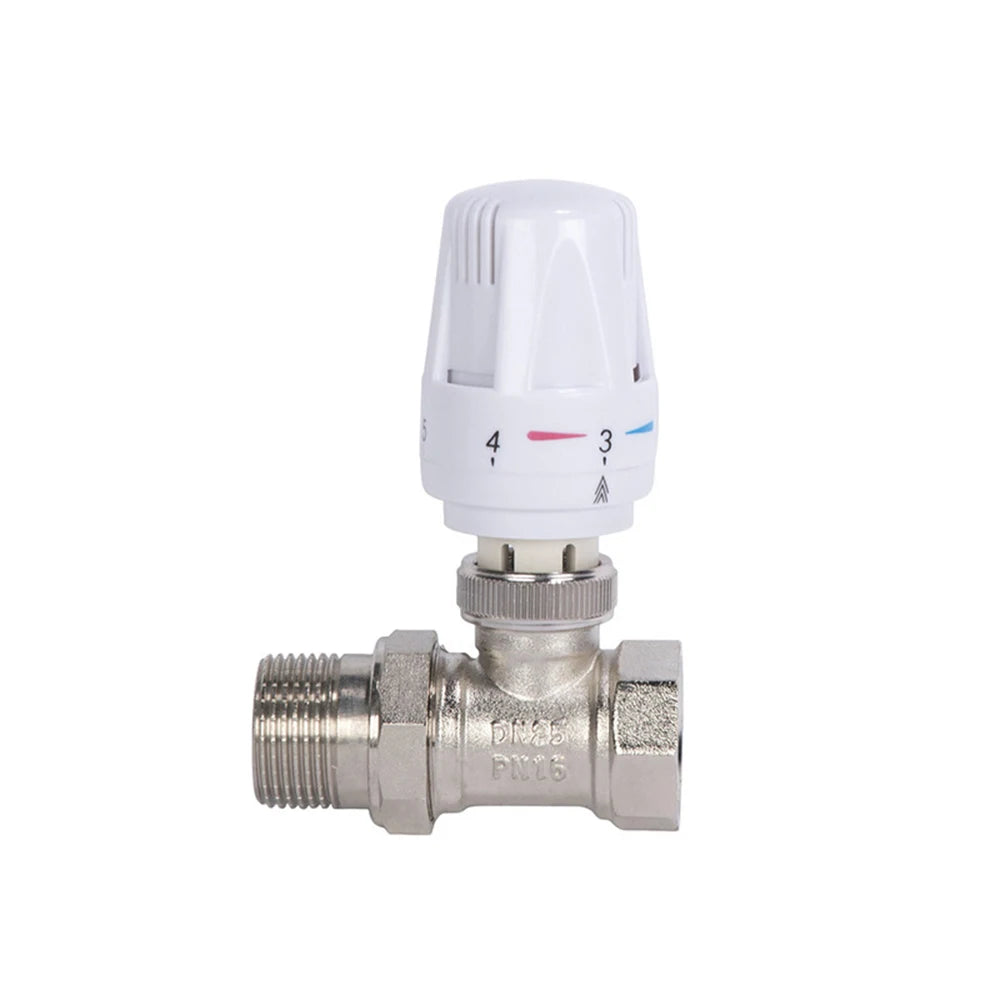1/2" 3/4" 1" Brass Thermostatic Radiator Valve Straight Type Automatic Temperature Control Valve Floor Heating