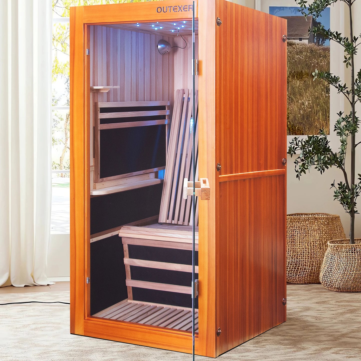 Luxury Indoor Wooden Sauna Cabin Far Infrared Heating Home Use Sauna Equipment Factory Price Sauna Room