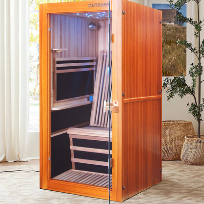 Luxury Indoor Wooden Sauna Cabin Far Infrared Heating Home Use Sauna Equipment Factory Price Sauna Room