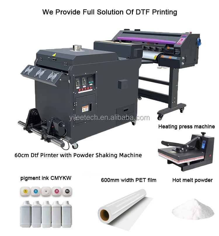 Sea Ship DDP 60CM DTF Powder Shaker and Dryer Machine Small Oven Machine for for Double XP600 I3200 I1600 Inkjet DTF Printers