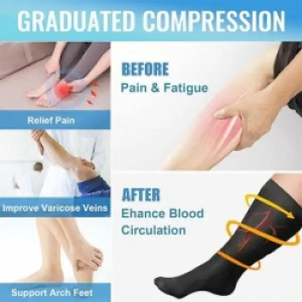 Best Support Compression Socks for Women & Men 4 Pairs for Medical Circulation Running Travel Made in China