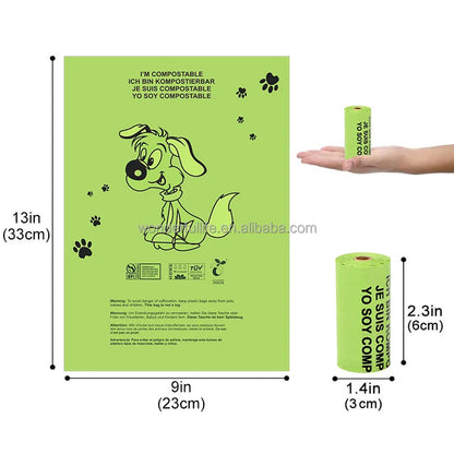 OEM  ODM Pet Poop Bag Eco Corn Starch Poop Bag Dog Poop Bags Biodegradable for Dogs