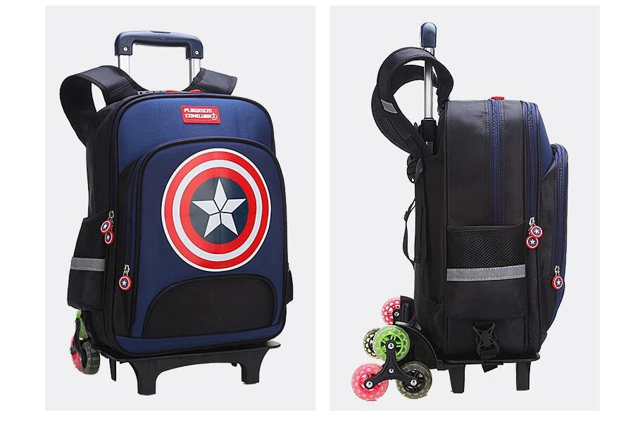 School Rolling backpacks for boys Travel bags for kid Boy's School wheeled backpack wheeled bag for School Trolley bag On wheels